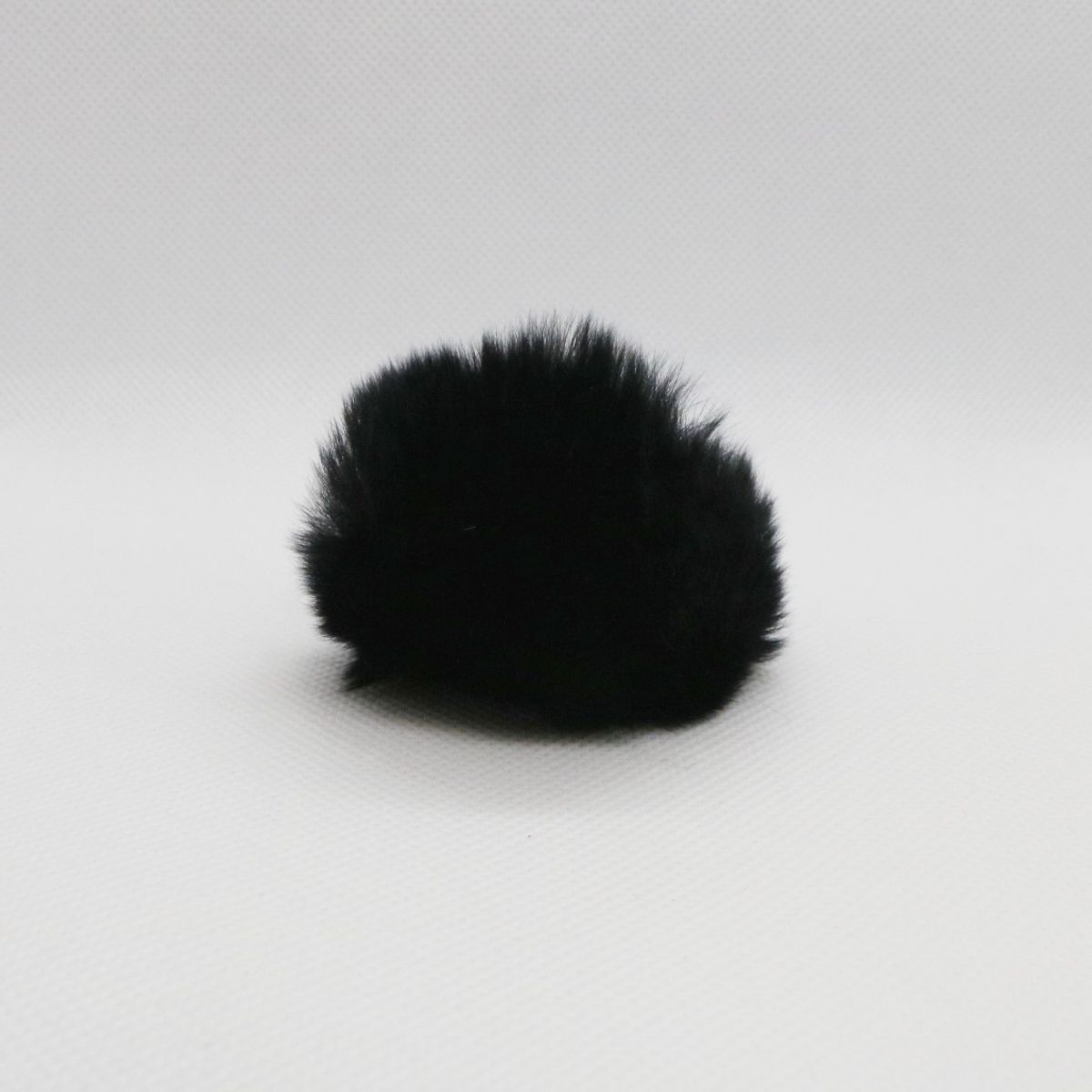 Pompon, kaninhår, 60 mm, sort