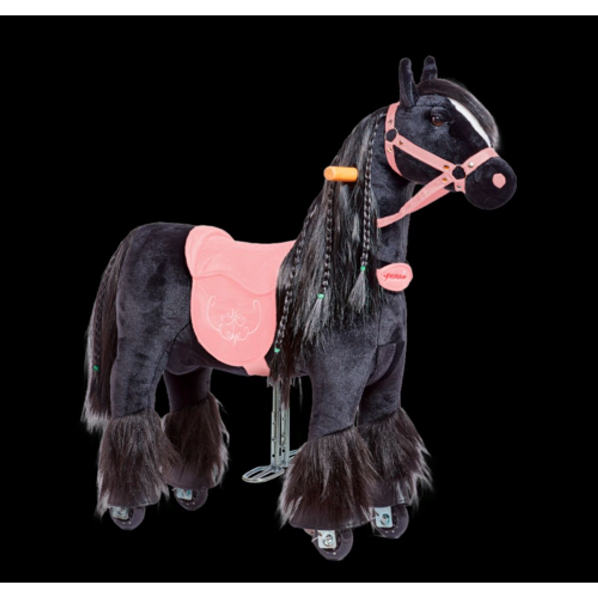 PONNIE Rid-selv hest S - Ebony Pink