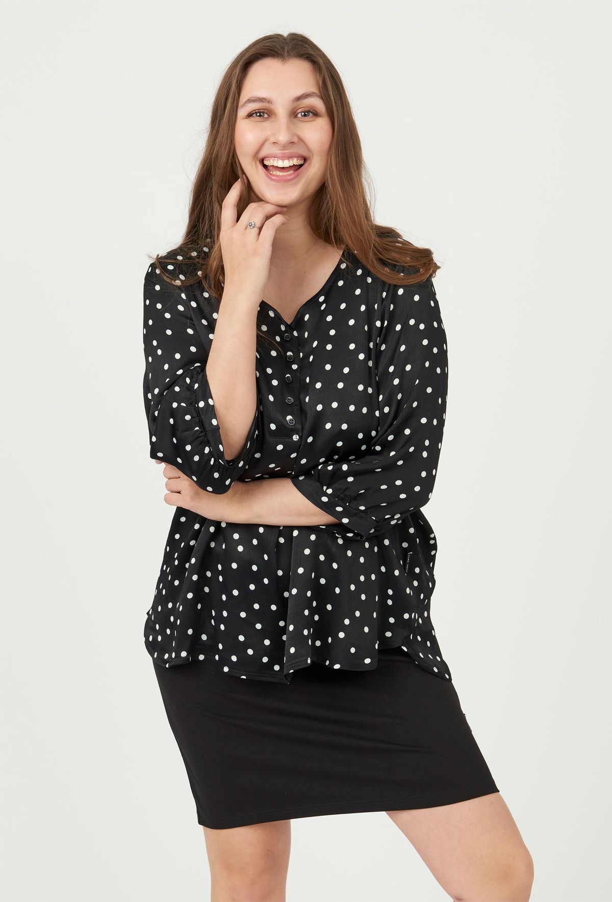 Pont Neuf - Bluse - Pnbrie - Black - 2xl/52