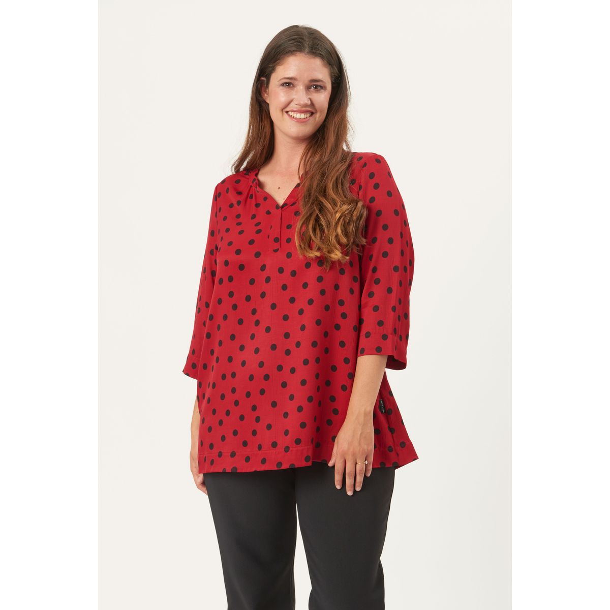 Pont Neuf - Bluse - Pnfrancy Tea - Warm Red - S/40