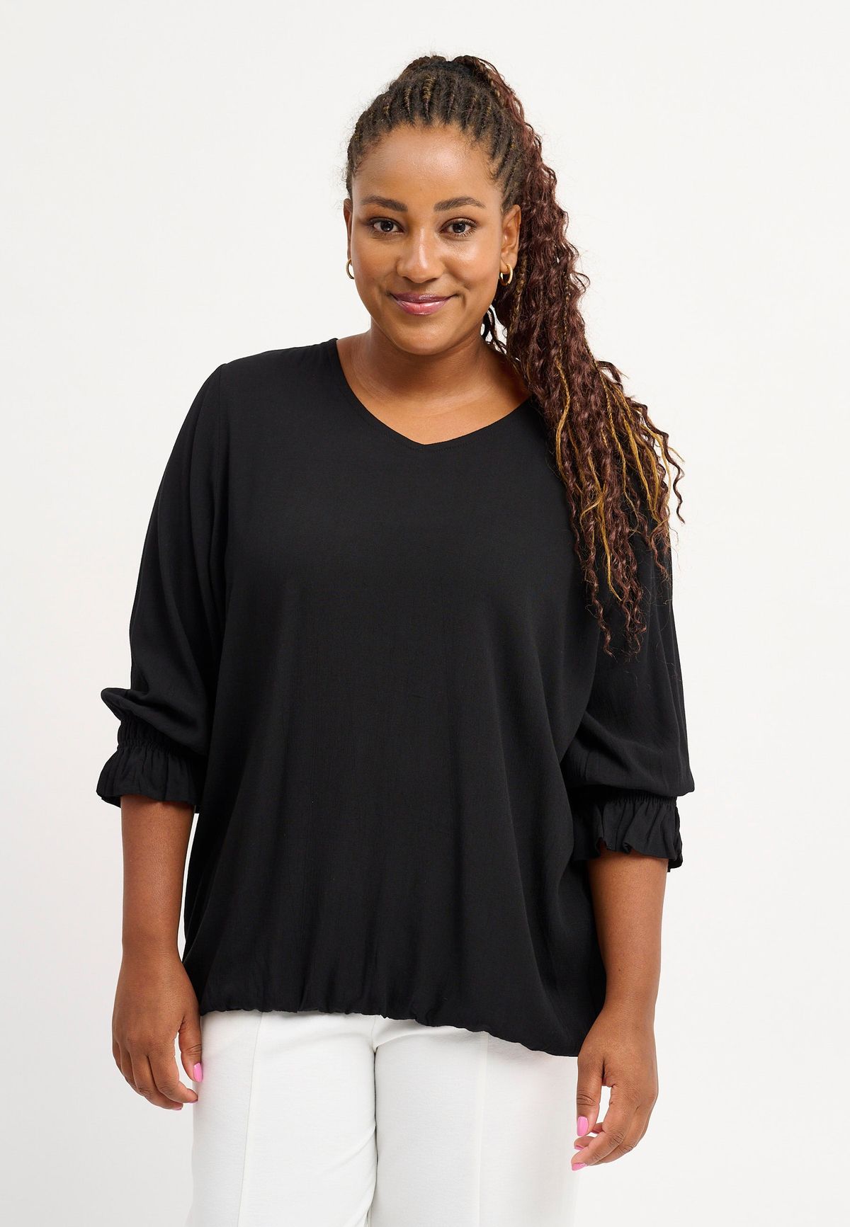 Pont Neuf - Bluse - Pnirvine - Black - 3xl/54-56