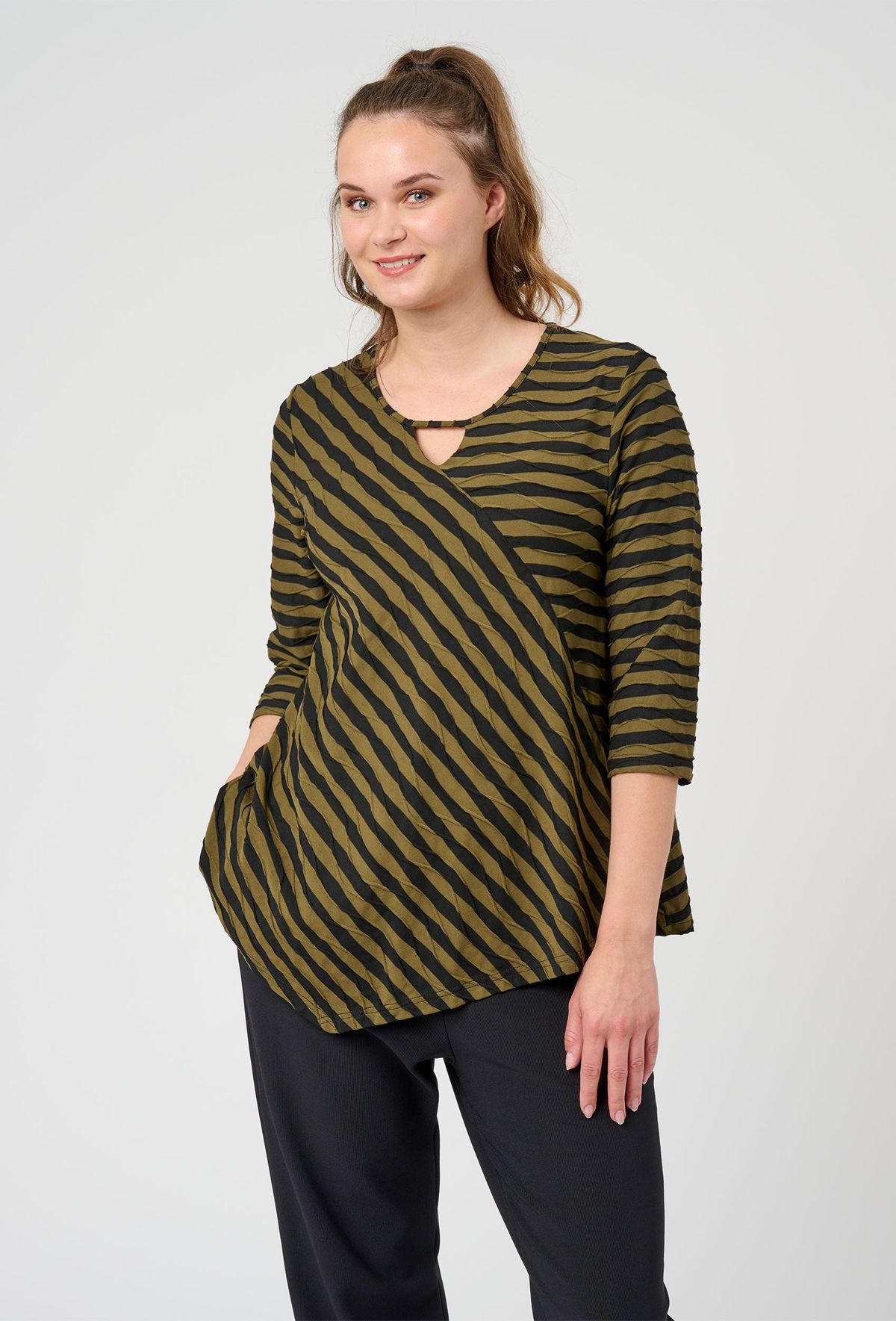 Pont Neuf - Bluse - Pnmagrethe - Dusty Olive - 2xl