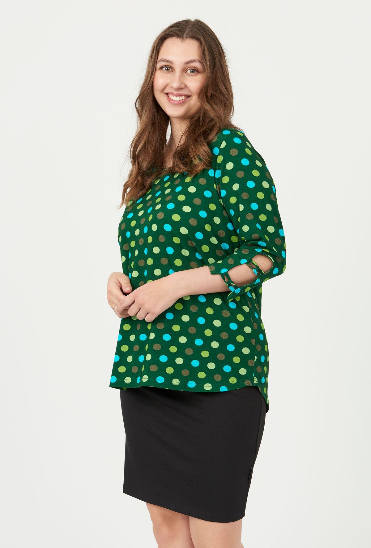 Pont Neuf - Bluse - Pnmelly - Bottle Green - L/46