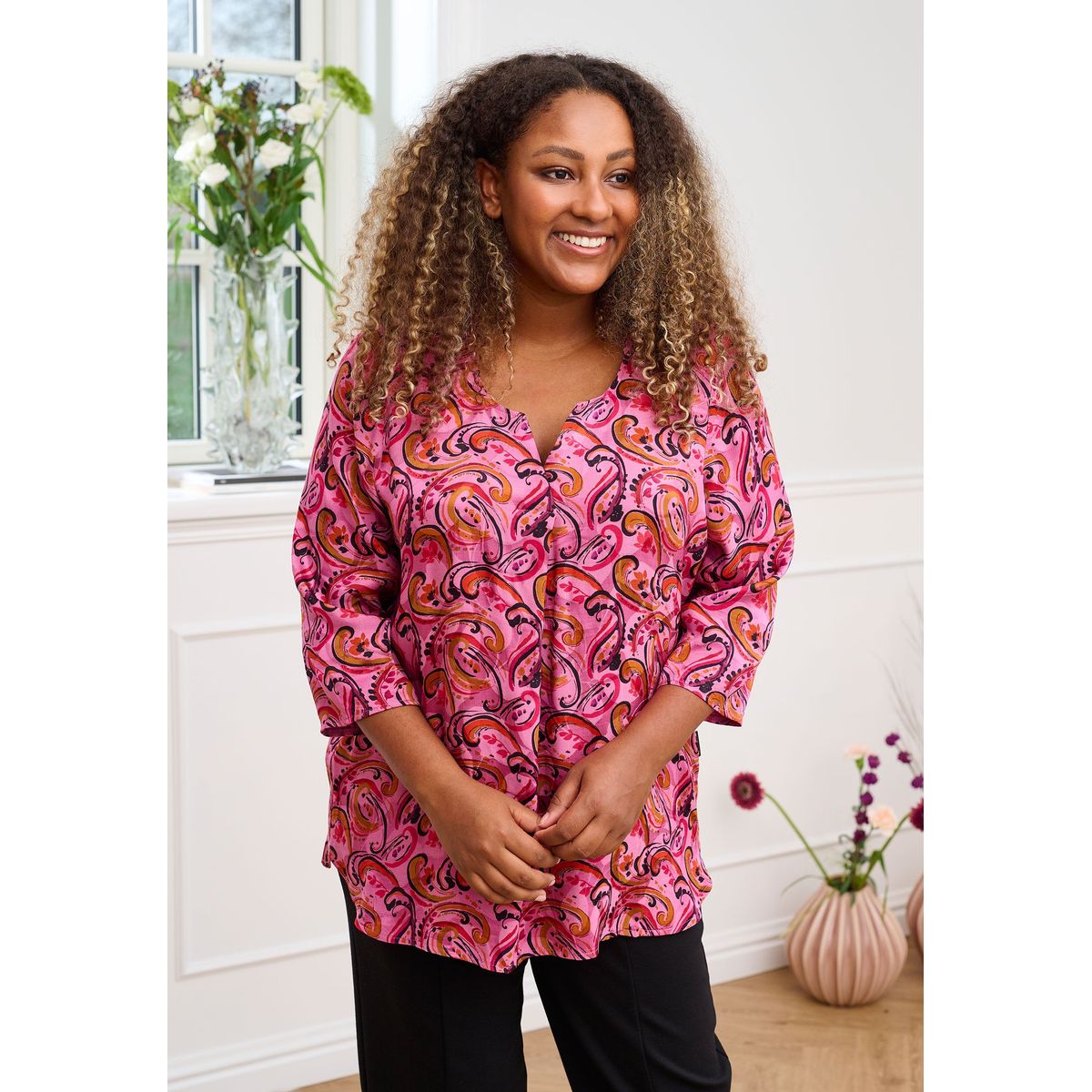 Pont Neuf - Bluse - Pnmoude - Fuchsia - 3xl/54-56