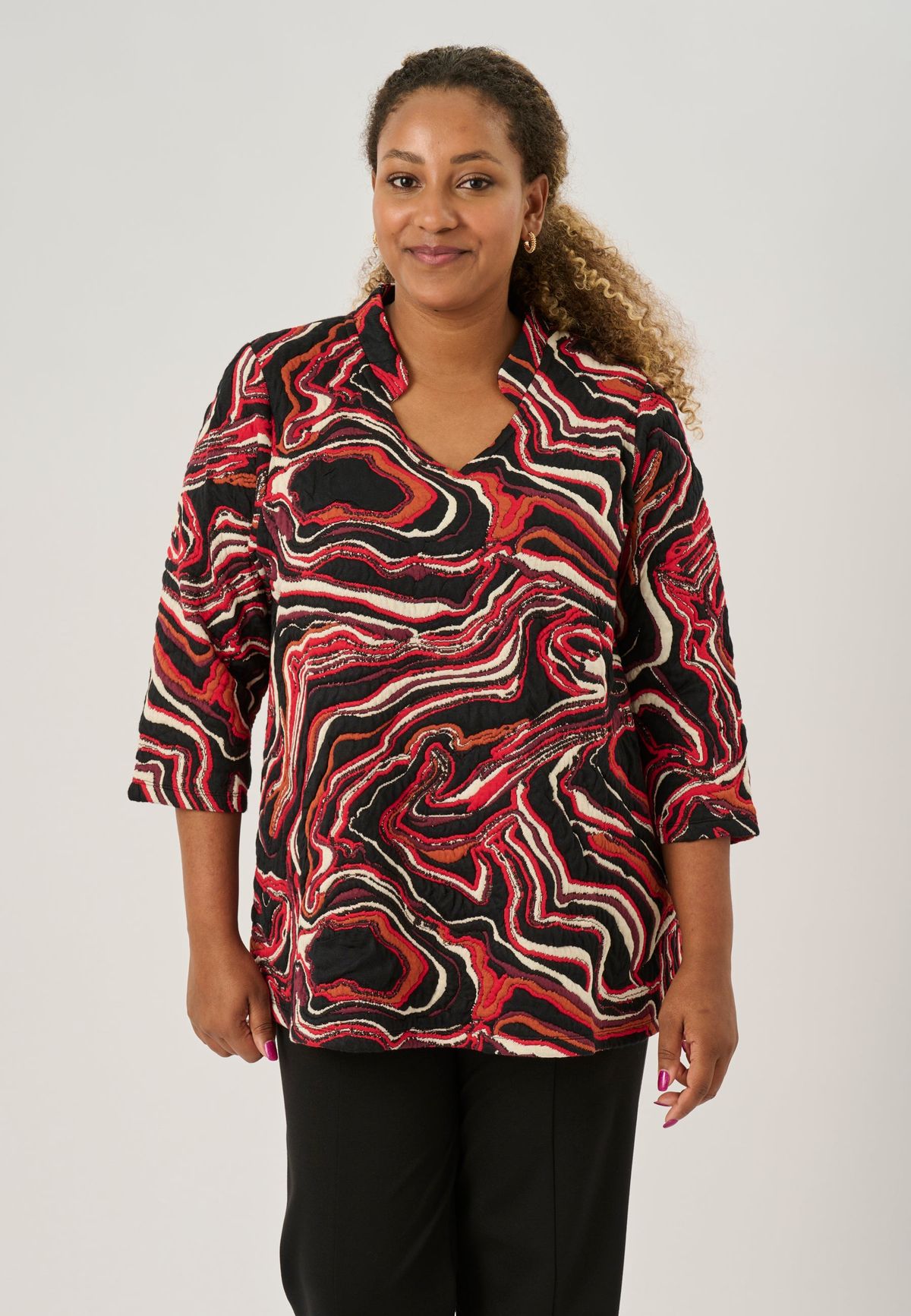 Pont Neuf - Bluse - Pnnajda - Warm Red - L/46