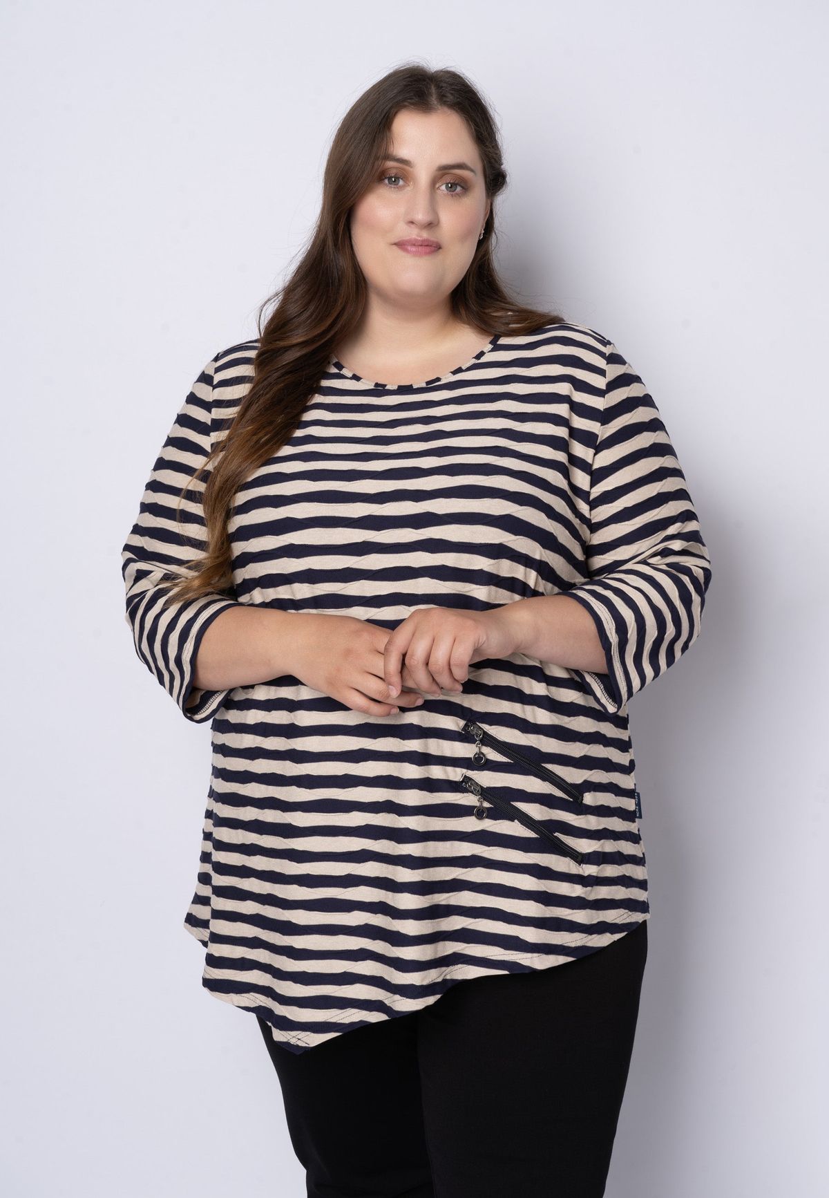 Pont Neuf - Bluse - Pnrosalina - Navy/sand - Xl