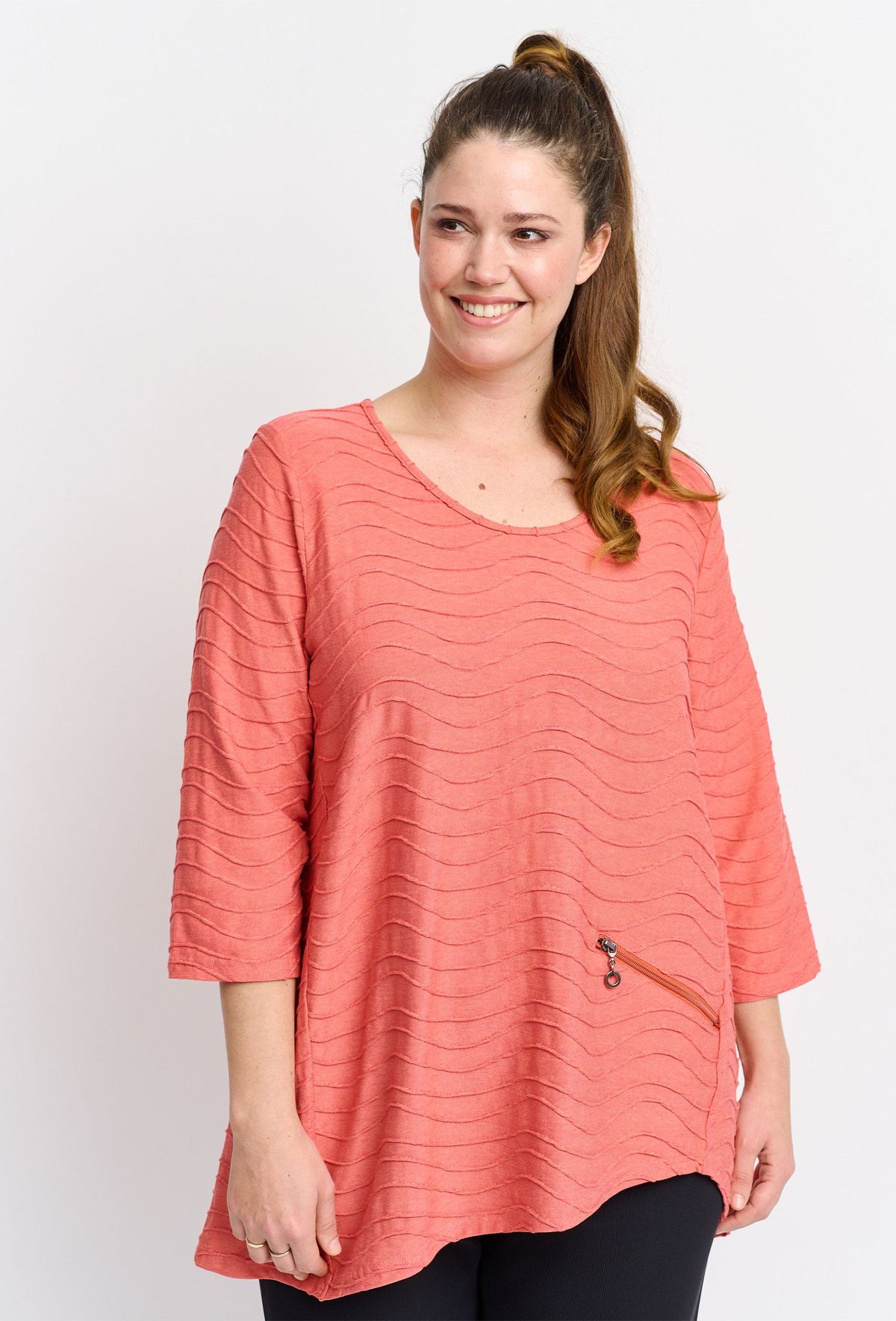 Pont Neuf - Bluse - Pntabia - Coral Red - 3xl/54-56