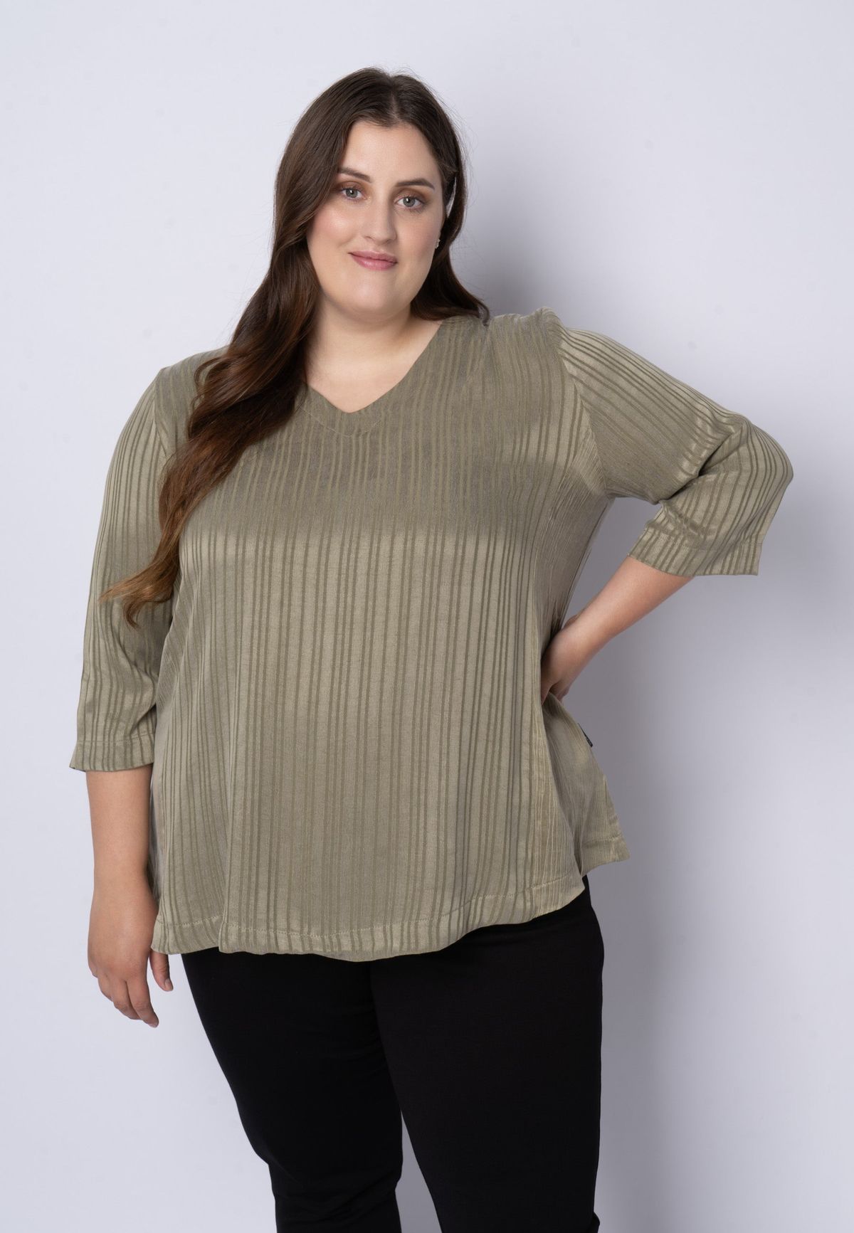 Pont Neuf - Bluse - Pntania - Khaki - L/46