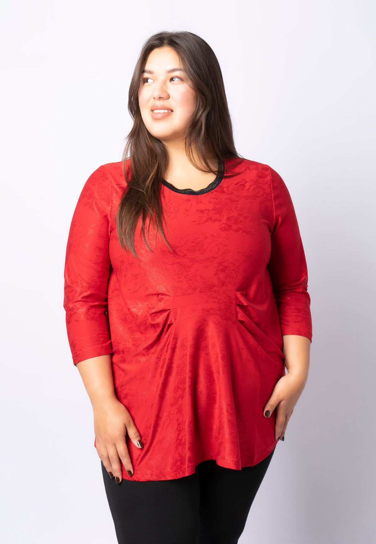 Pont Neuf - Bluse - Pntrine - Warm Red - Xs