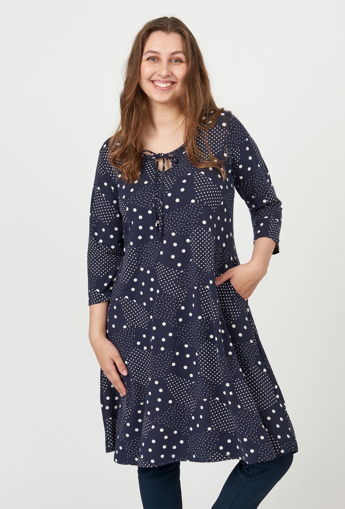 Pont Neuf - Kjole - Pnjosefine-tea - Navy - 3xl/54-56