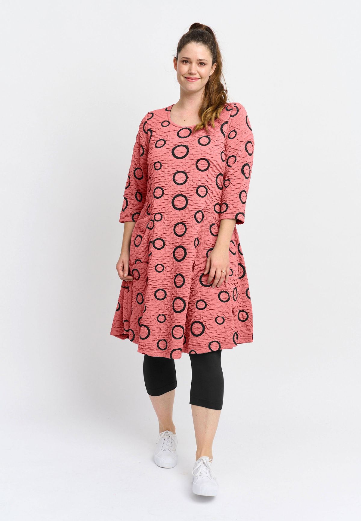 Pont Neuf - Kjole - Pnkitty - Coral Red - 3xl/54-56