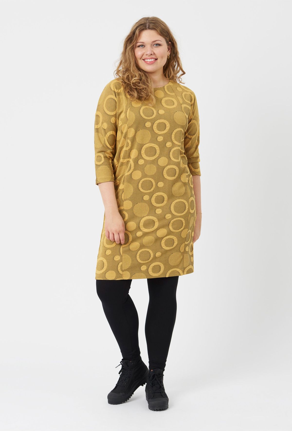 Pont Neuf - Kjole - Pnpeggy - Warm Yellow - Xs/36-38