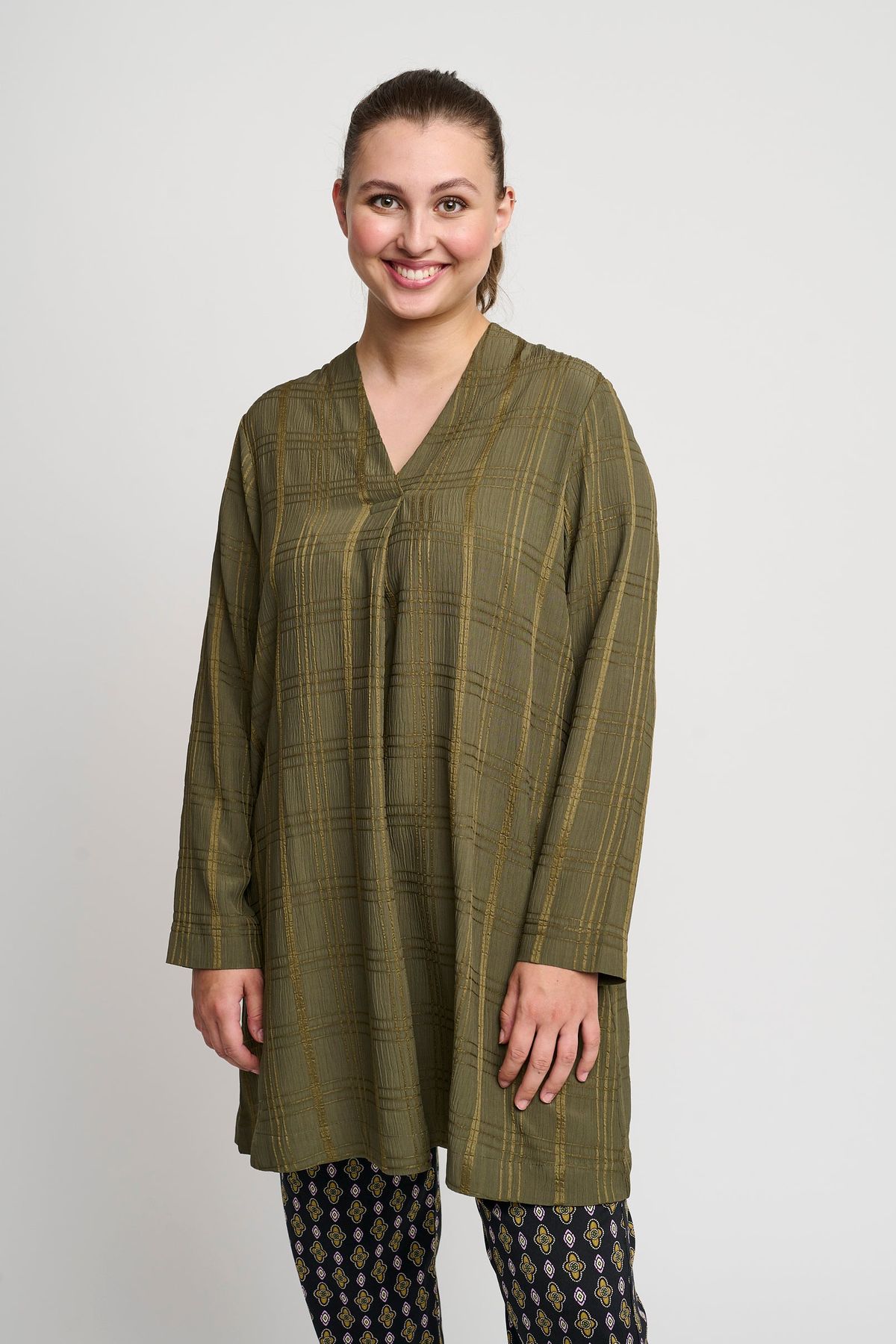 Pont Neuf - Tunika - Pnbana-mie - Dark Olive Green - 2xl