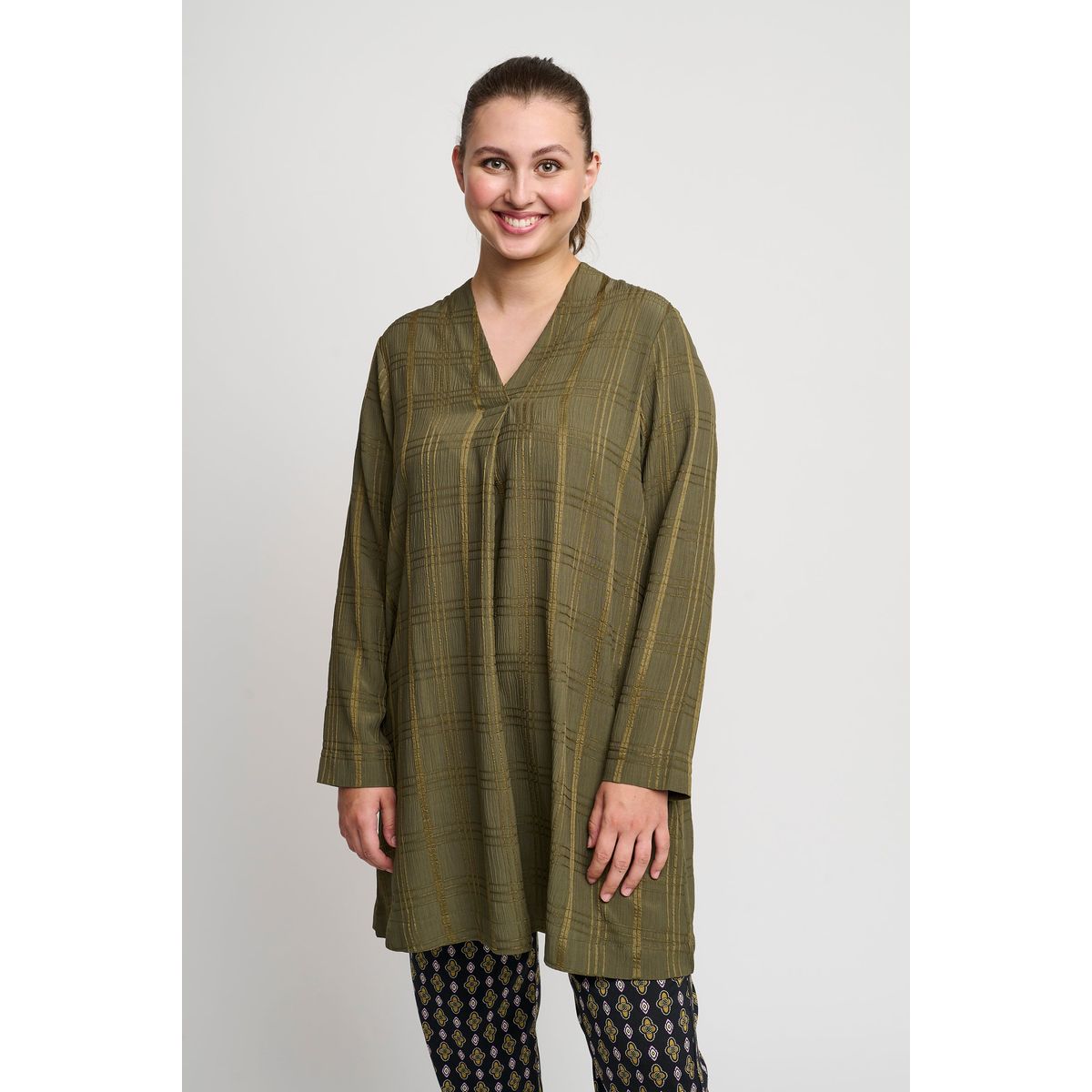 Pont Neuf - Tunika - Pnbana-mie - Dark Olive Green - 3xl