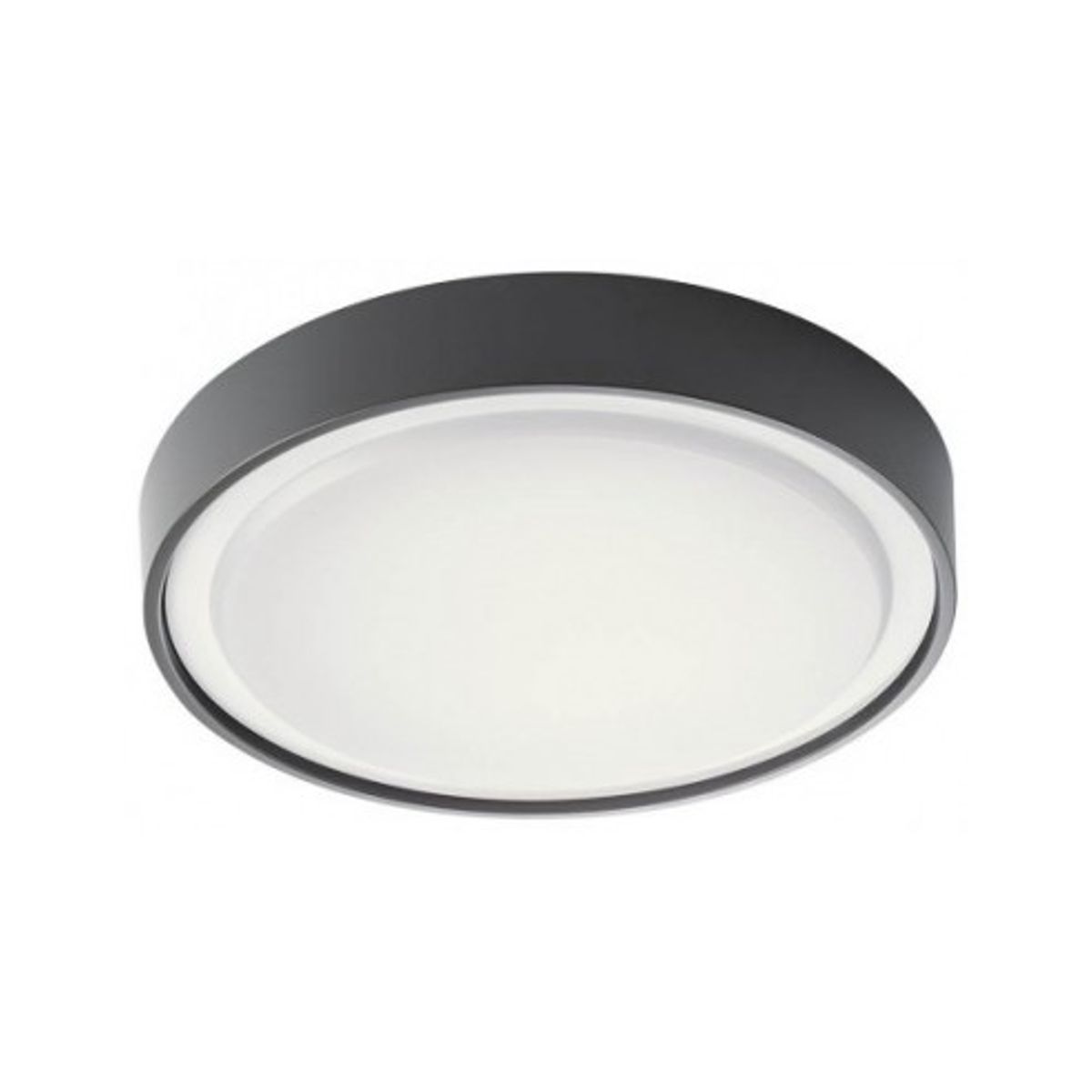 PONZA Loftlampe i abs og polycarbonat Ø26 cm 1 x 16W SMD LED - Mat mørkegrå