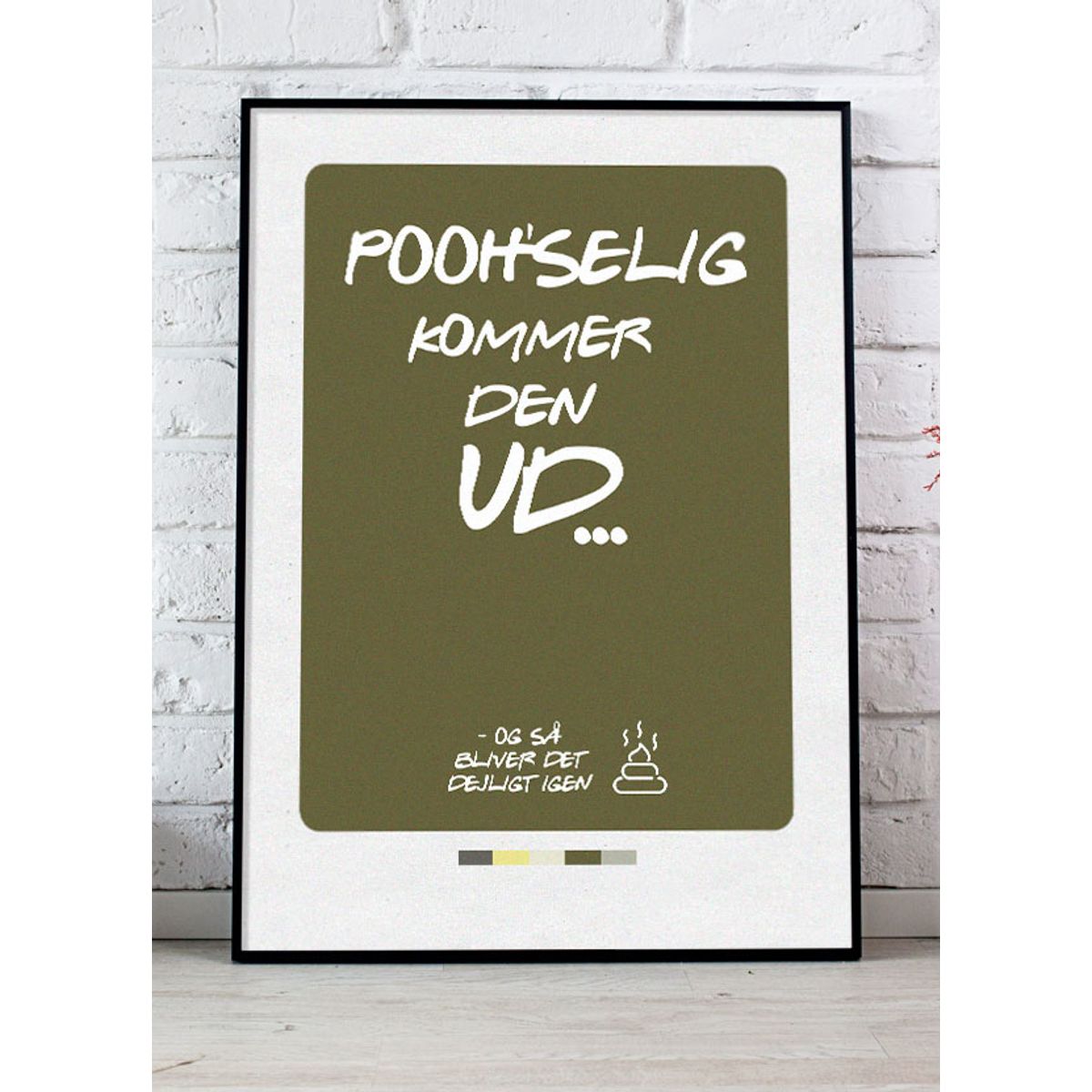 Poohselig-kommer-den-ud-toiletplakat - 21 x 29,7 (A4) Kr. 199,-