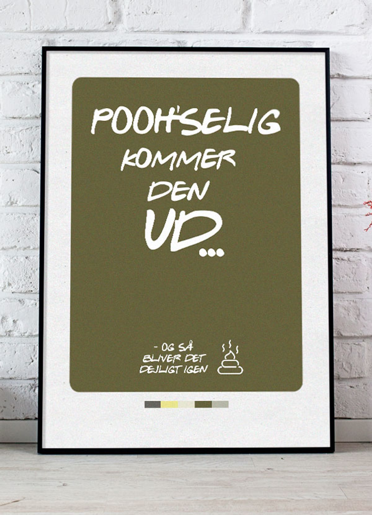 Poohselig-kommer-den-ud-toiletplakat - 30 x 40 cm - Kr. 219,-