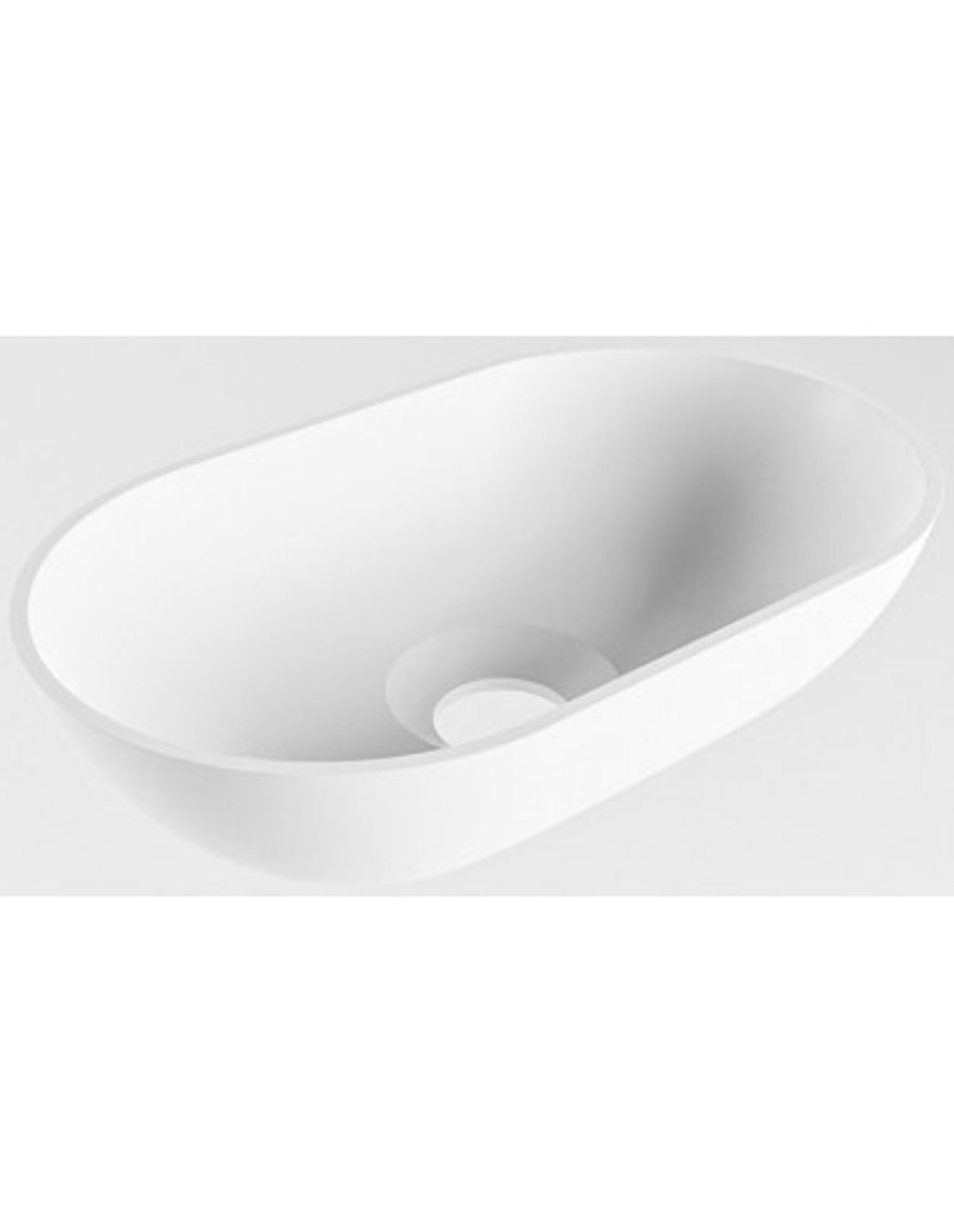 POOLE håndvask 30 x 18 cm Solid surface - Talkum