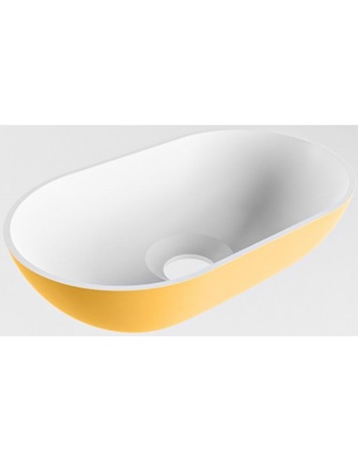 POOLE håndvask 30 x 18 cm Solid surface - Talkum/Okker