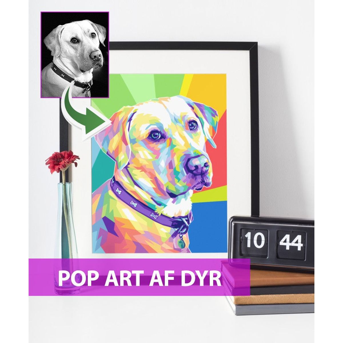 Pop art af dyr - tegning efter dine fotos