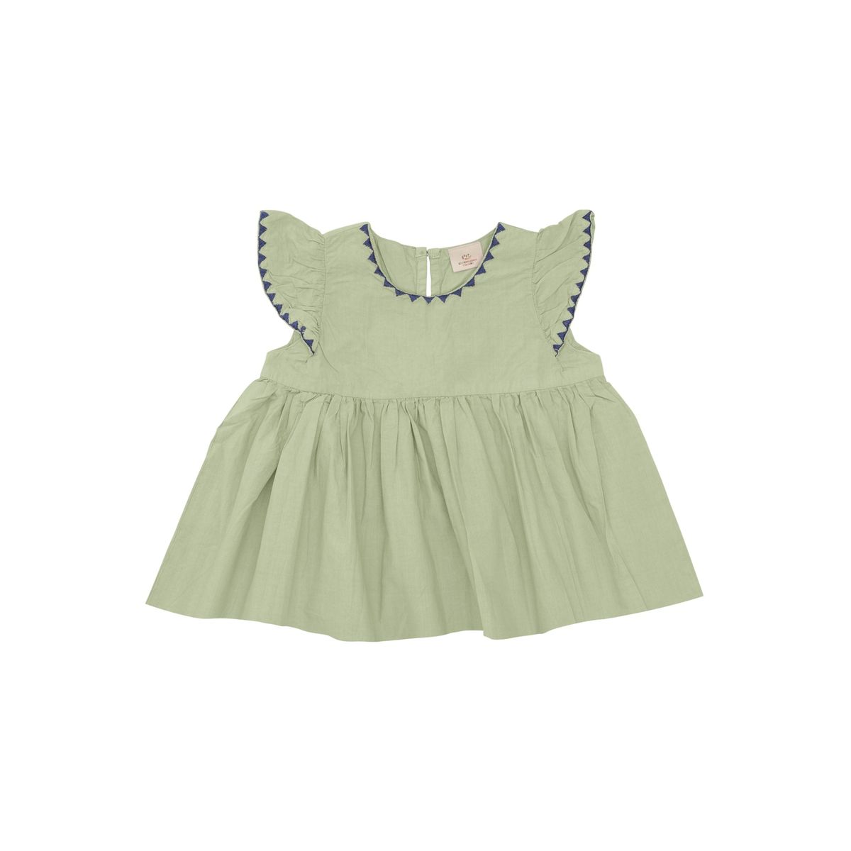 POPLIN BLUSE M. BRODERI KANT - DUSTY GREEN - DUSTY GREEN / 92