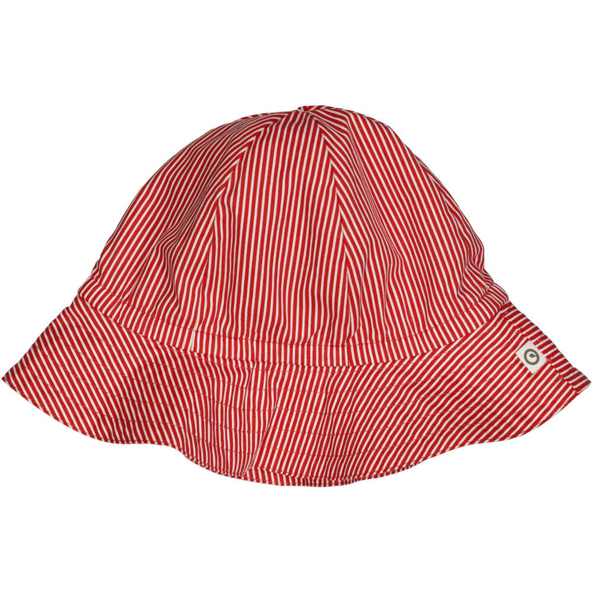 Poplin sommerhat - Balsam cream/Apple red - 92/98