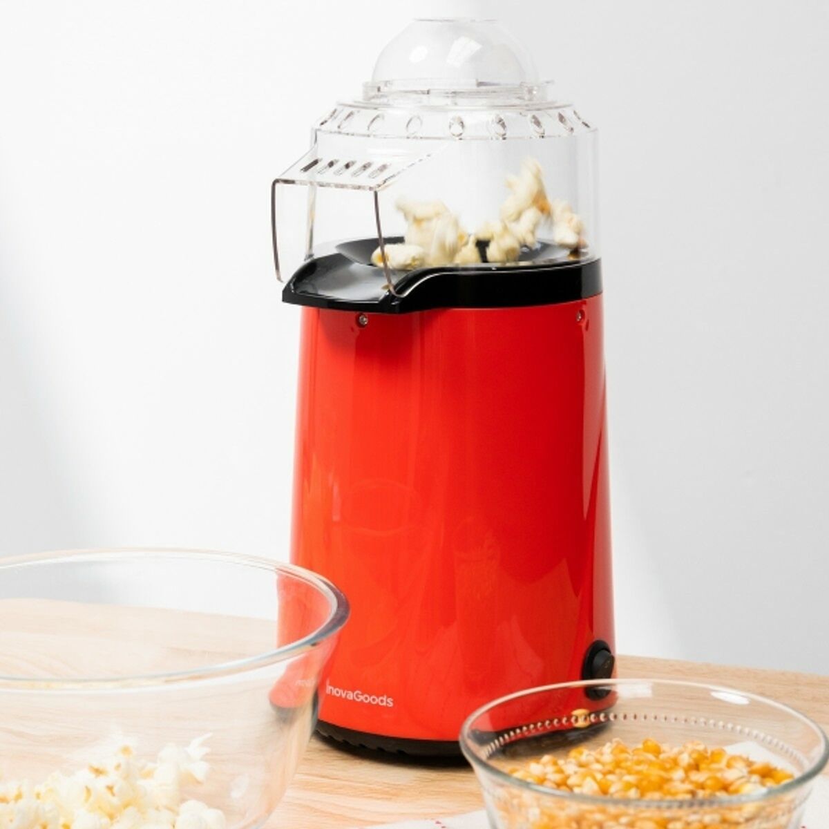 Popmar Varmluft Popcorn Maker 1200W - Rød