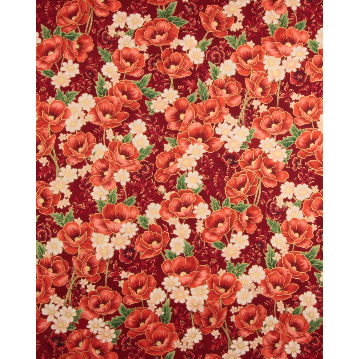 Poppy Hill, store blomster - Patchwork - 100% Bomuld