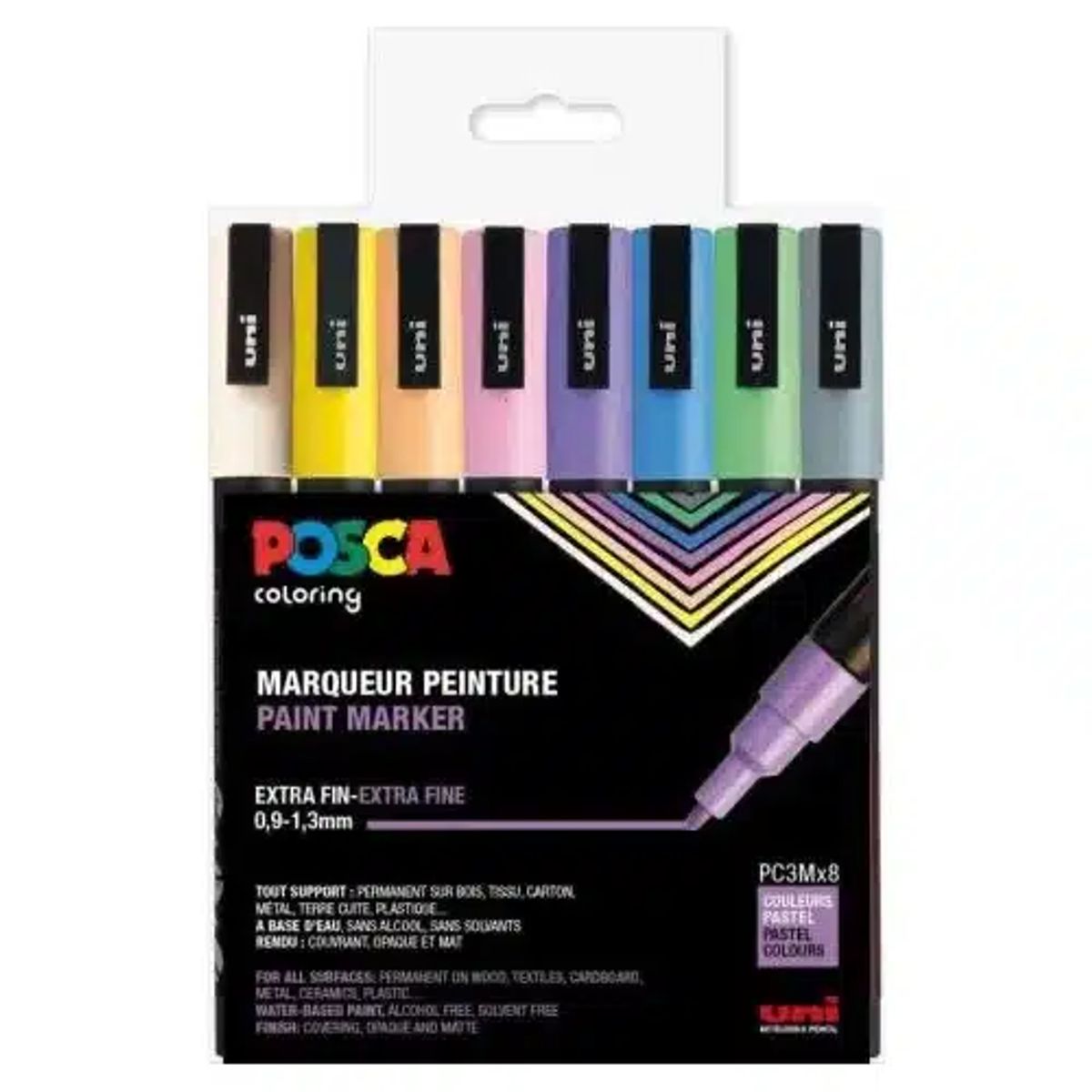 Posca Tusser Sæt Pastel Farver PC-3M 8 stk.