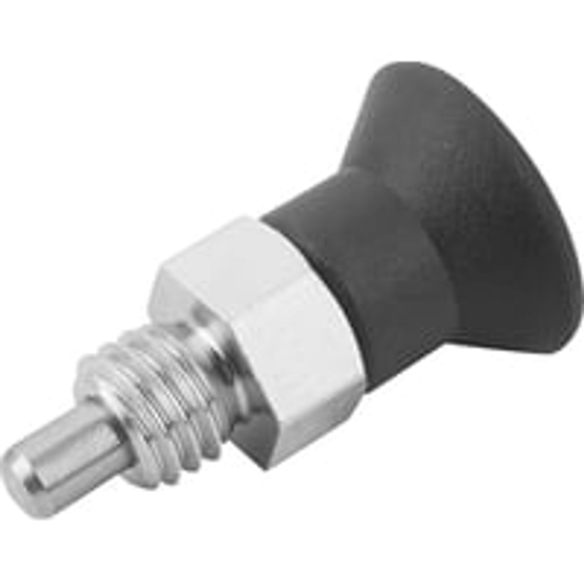 Positioneringsbolt ECO kort model Strrelse: 3 - D1: M16, D: 8, Model: A, Stl uhrdet, Materiale: T