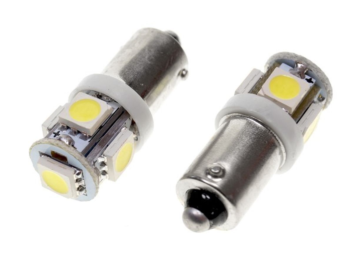 Positionssæt 5xSMD 12V BA9s - Xenon hvid