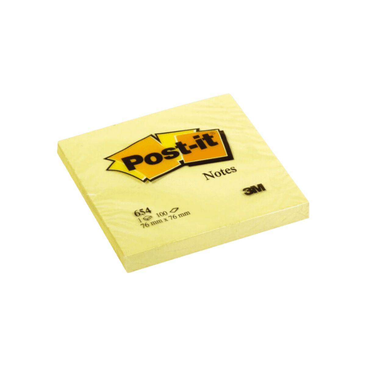 Post-it blok | 76x76 mm | Gul