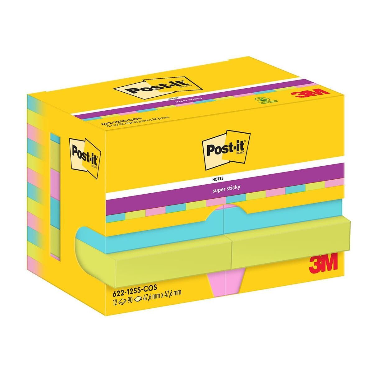 Post-it blok Super Sticky, Cosmic 47,6x47,6mm 12bl