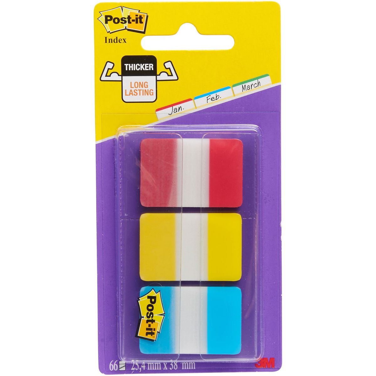 Post-it indexfaner 43 mm x 25 mm, flerfarvet