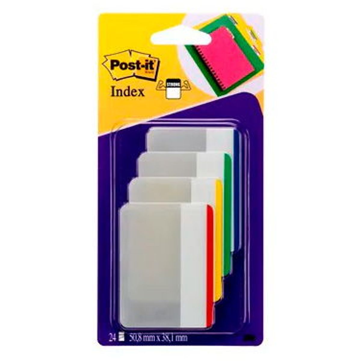 Post-it indexfaner 50.8 mm x 38 mm, flerfarvet