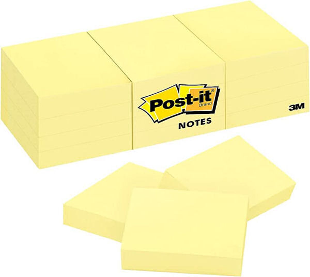 Post-it notes 3M 653 38mm x 51mm 100 ark 12pk