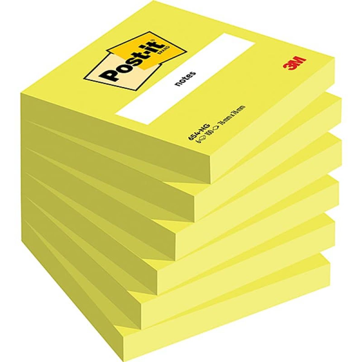 Post-it® Notes Neon Grøn Farve, 1 Blok, 76 mm x 76 mm.