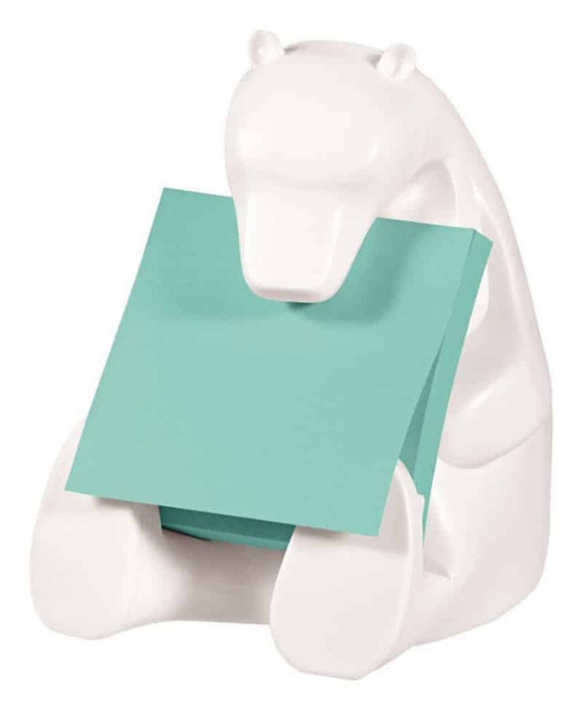 Post-it® Z-Notes BEAR Dispenser + 1 blok Super Sticky Z-Notes, 76 mm x 76 mm,.