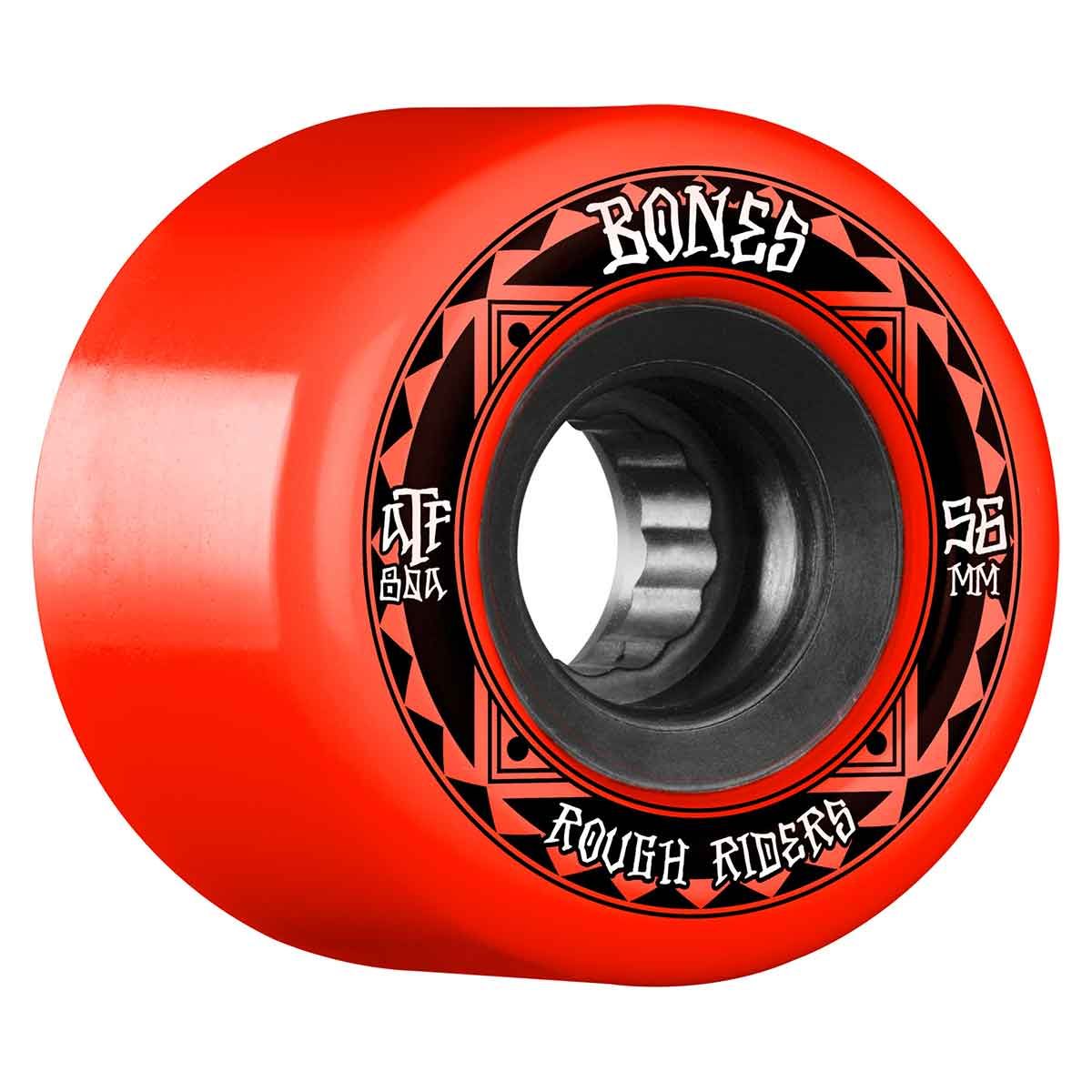 Powell Peralta ATF Rough Rider Skateboard Wheels Runners 56mm x 40mm 80A 4pk Red