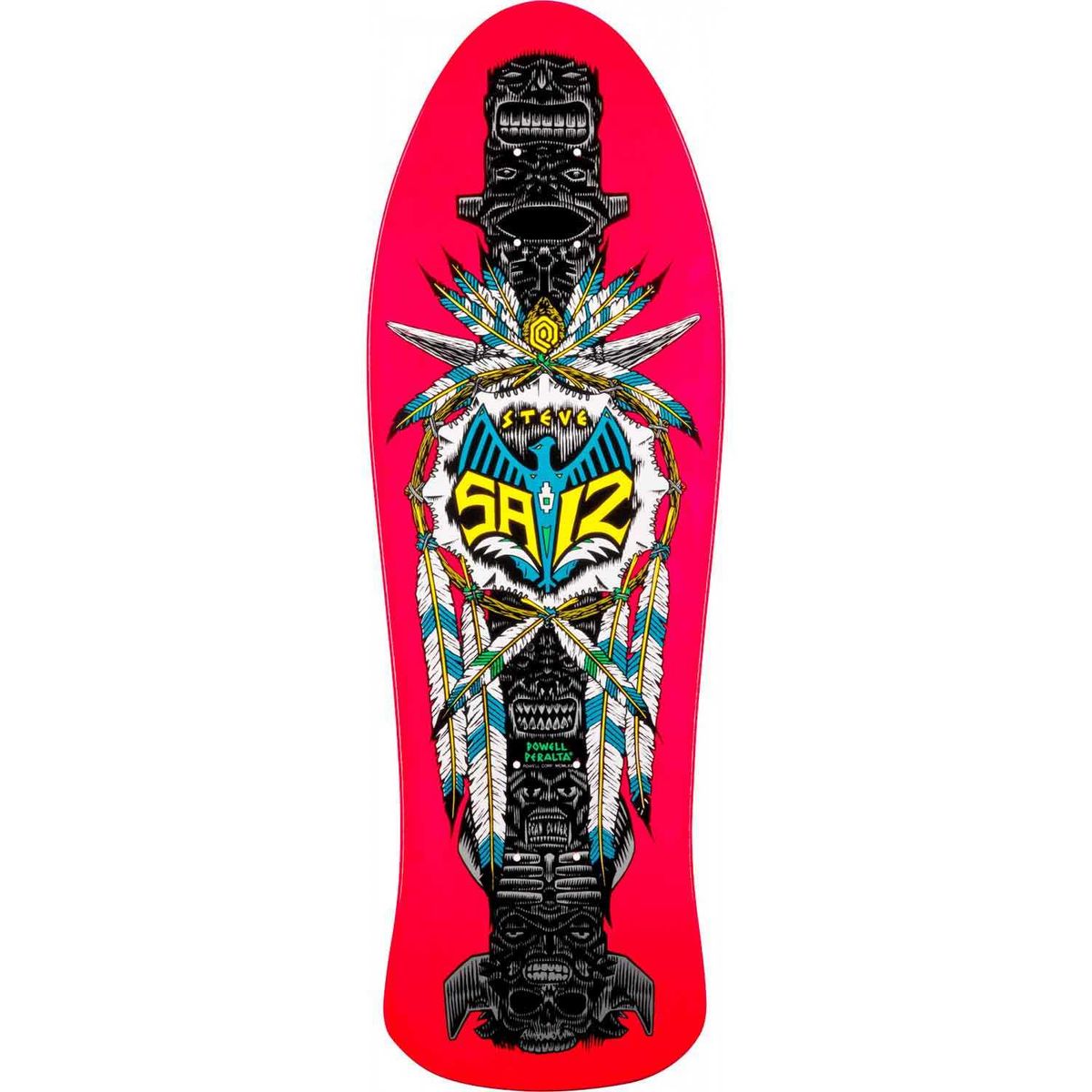 Powell Peralta Steve Saiz Totem Pink Skateboard Deck 10 x 30.81