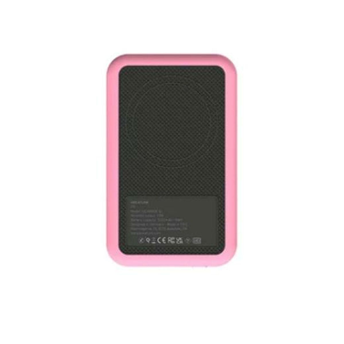 Power Bank med trådløs oplader Kreafunk Pink 5000 mAh