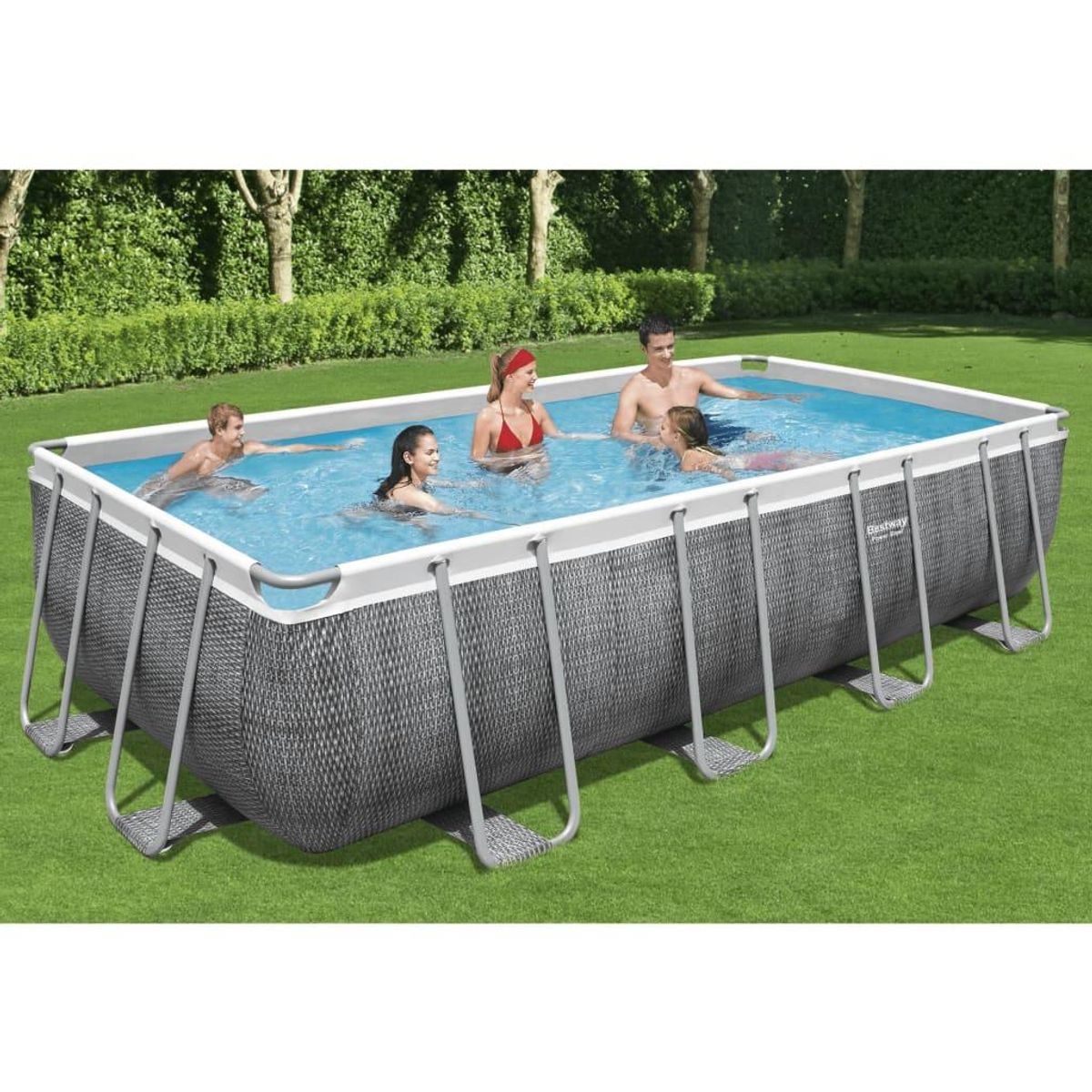 Power Steel swimmingpool 549x274x122 cm rektangulær