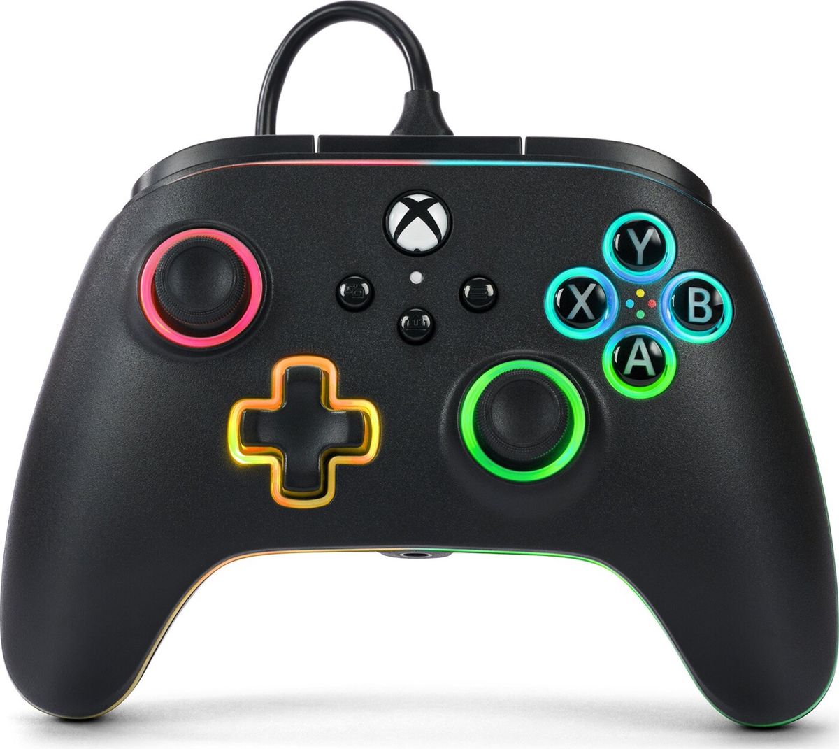 Powera Advantage Wired Controller - Xbox Series X/s - M/ Lumectra + Rgb Led Strip - Black