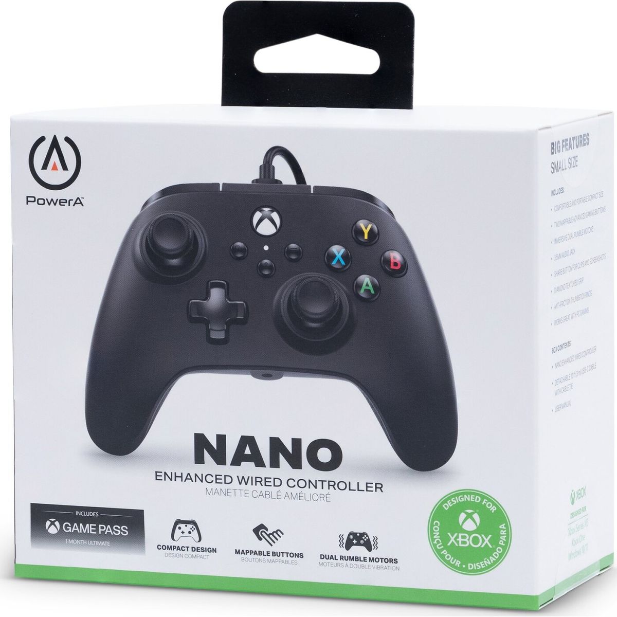 Powera Nano Enhanced Wired Controller For Nintendo Switch - Black