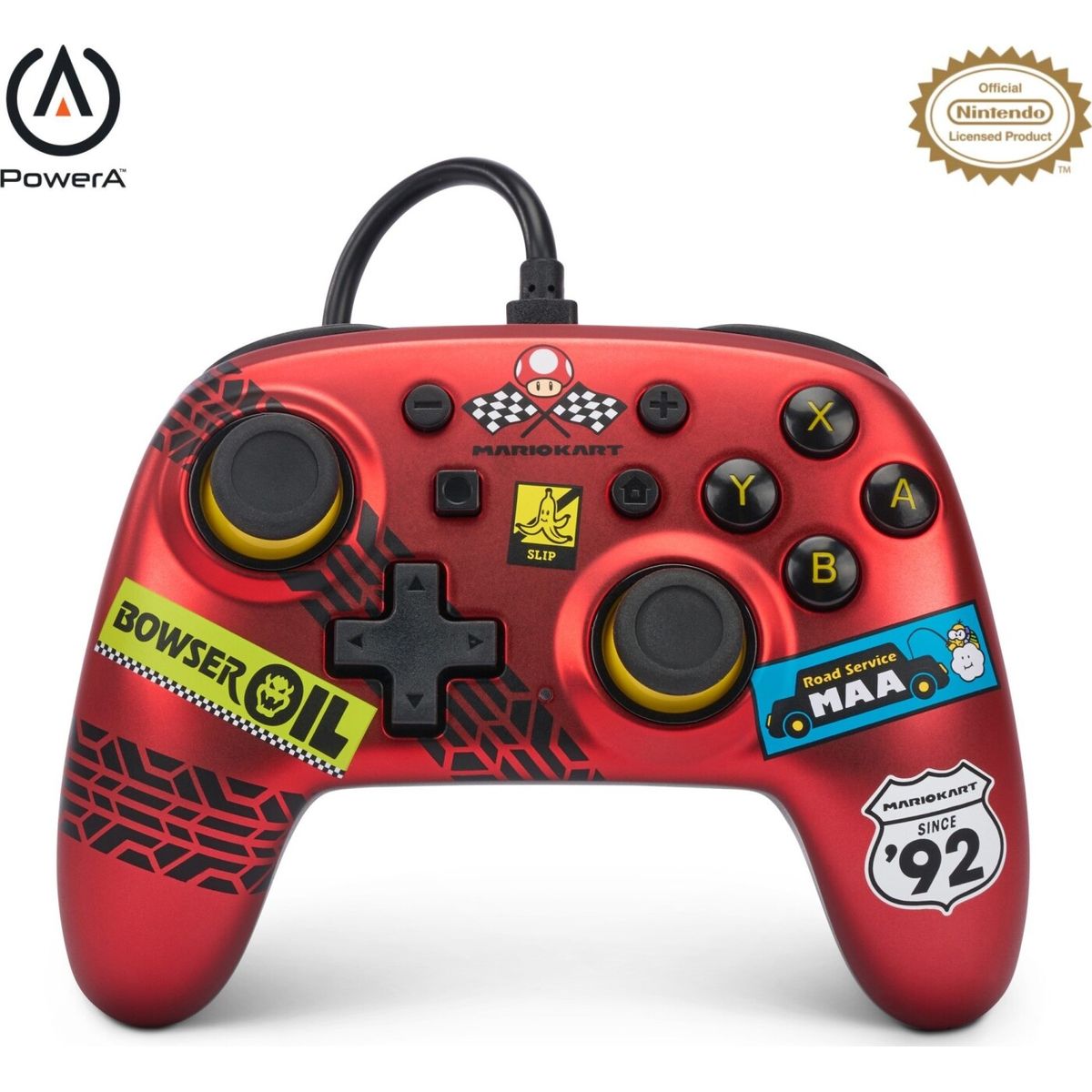 Powera Nano Wired Switch Controller - Mario Kart: Racer Red