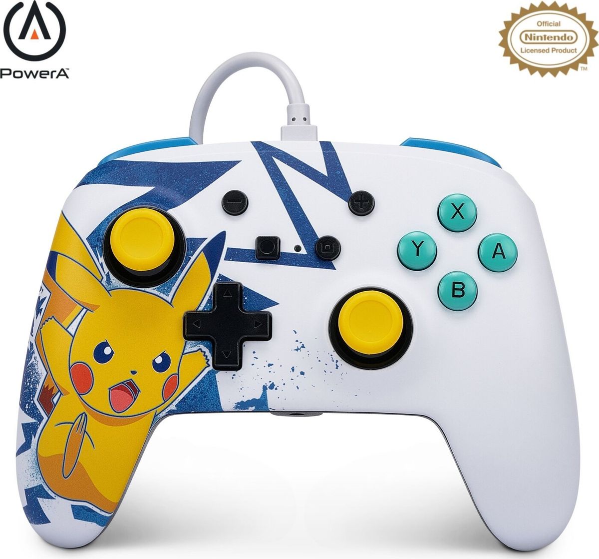 Powera Nsw Enh Wired Controller - Pikachu High Voltage