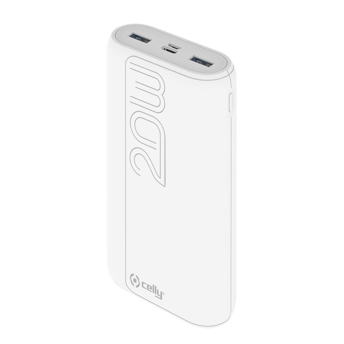 Powerbank Celly PBPD20000EVOWH Hvid