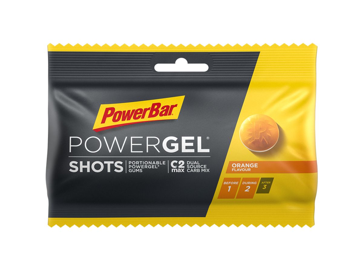 Powerbar - PowerGel shots - Vingummi - Appelsin. OBS MHT 31-01-2025