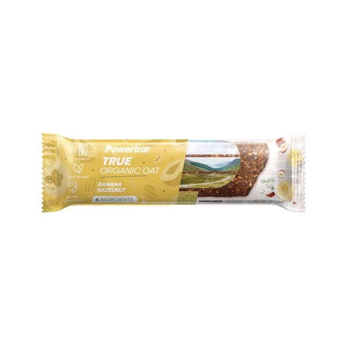 Powerbar True Organic - Oat bar - Banana hazelnut - 40 gram. M.H.T 30.04.2023