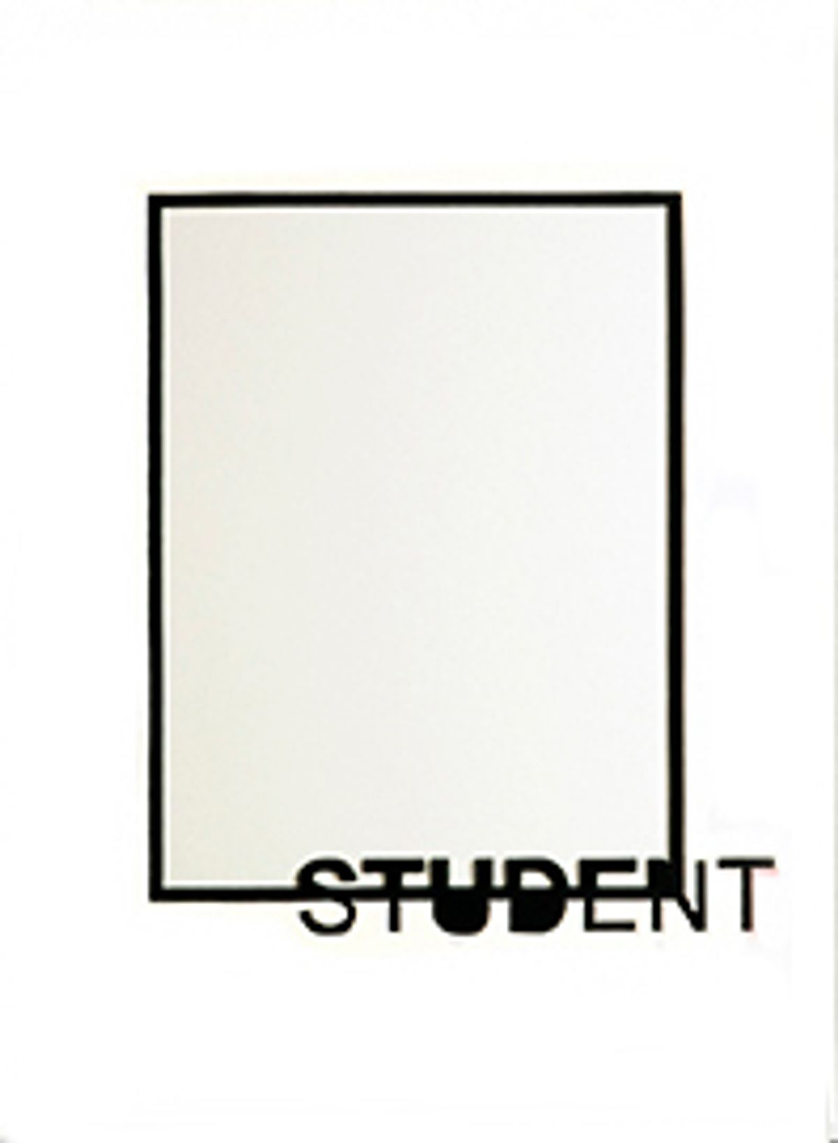 PP120 - Dobbelt passepartout m/ sort "Student" 30x40